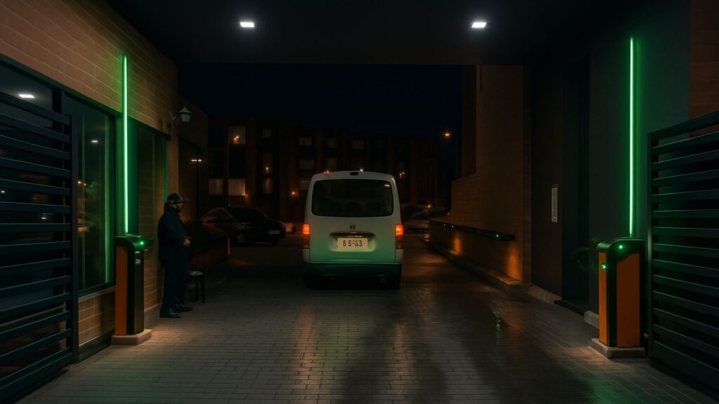 Talanquera acceso vehicular